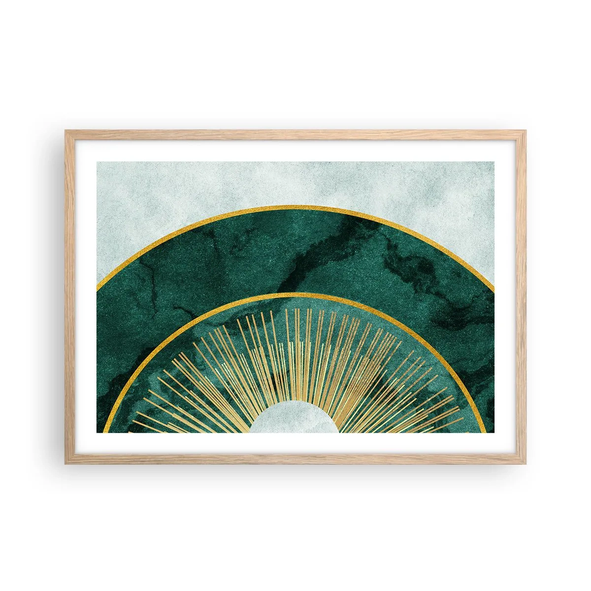 Pôster com moldura de carvalho claro - Outro sistema solar - 70x50 cm