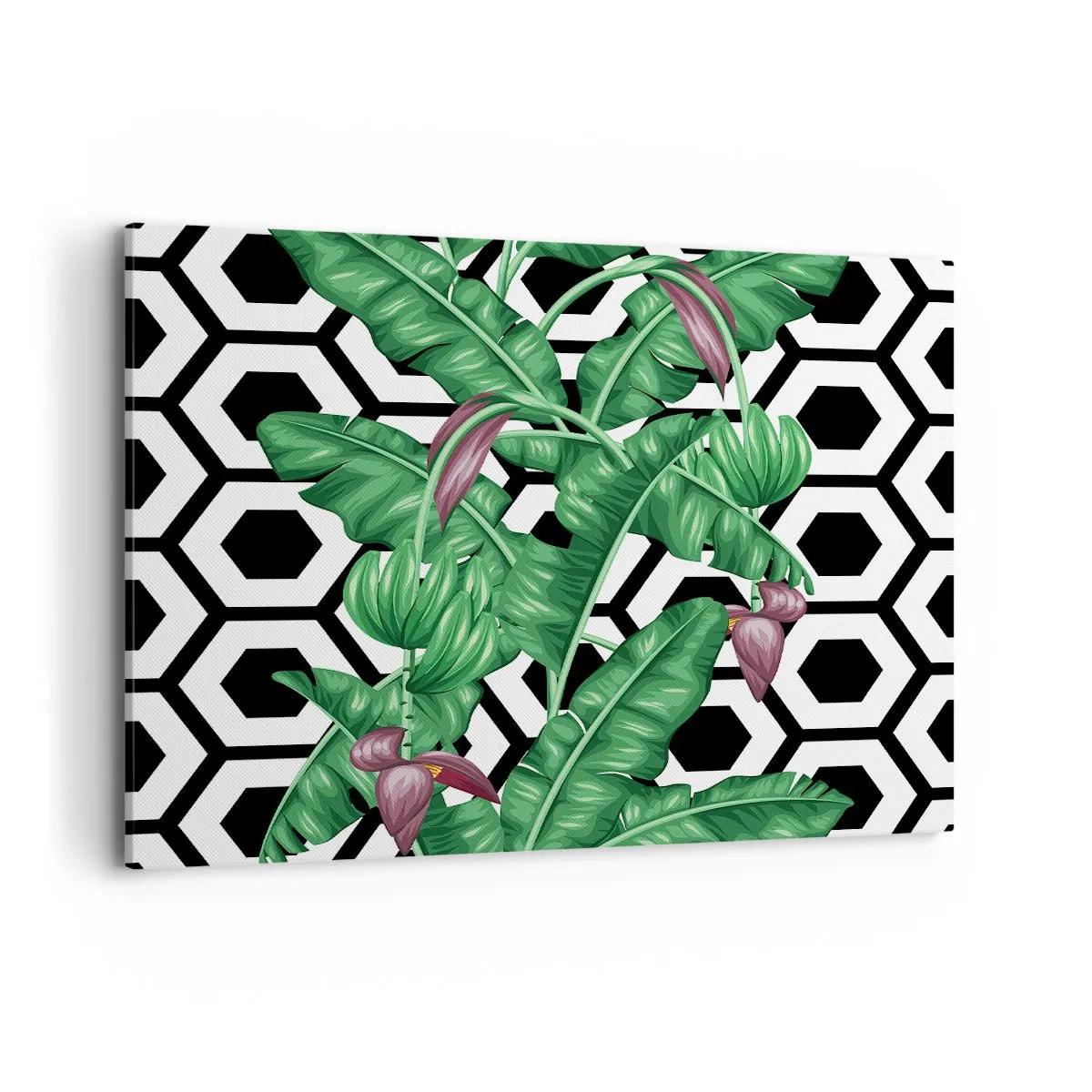 Quadro em tela - Composição simétrica por natureza - 120x80 cm