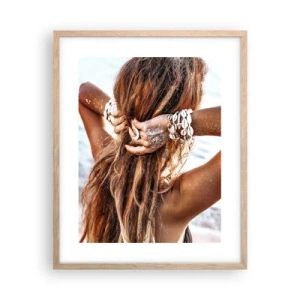 Pôster com moldura de carvalho claro - Irmã da água e do sol - 40x50 cm