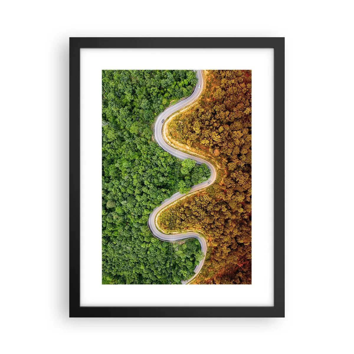 Pôster com moldura preta - Fronteiras e descobertas - 30x40 cm