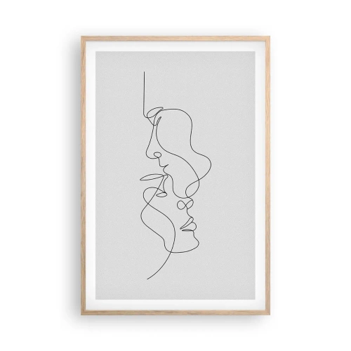 Pôster com moldura de carvalho claro - O calor dos desejos amargos - 61x91 cm