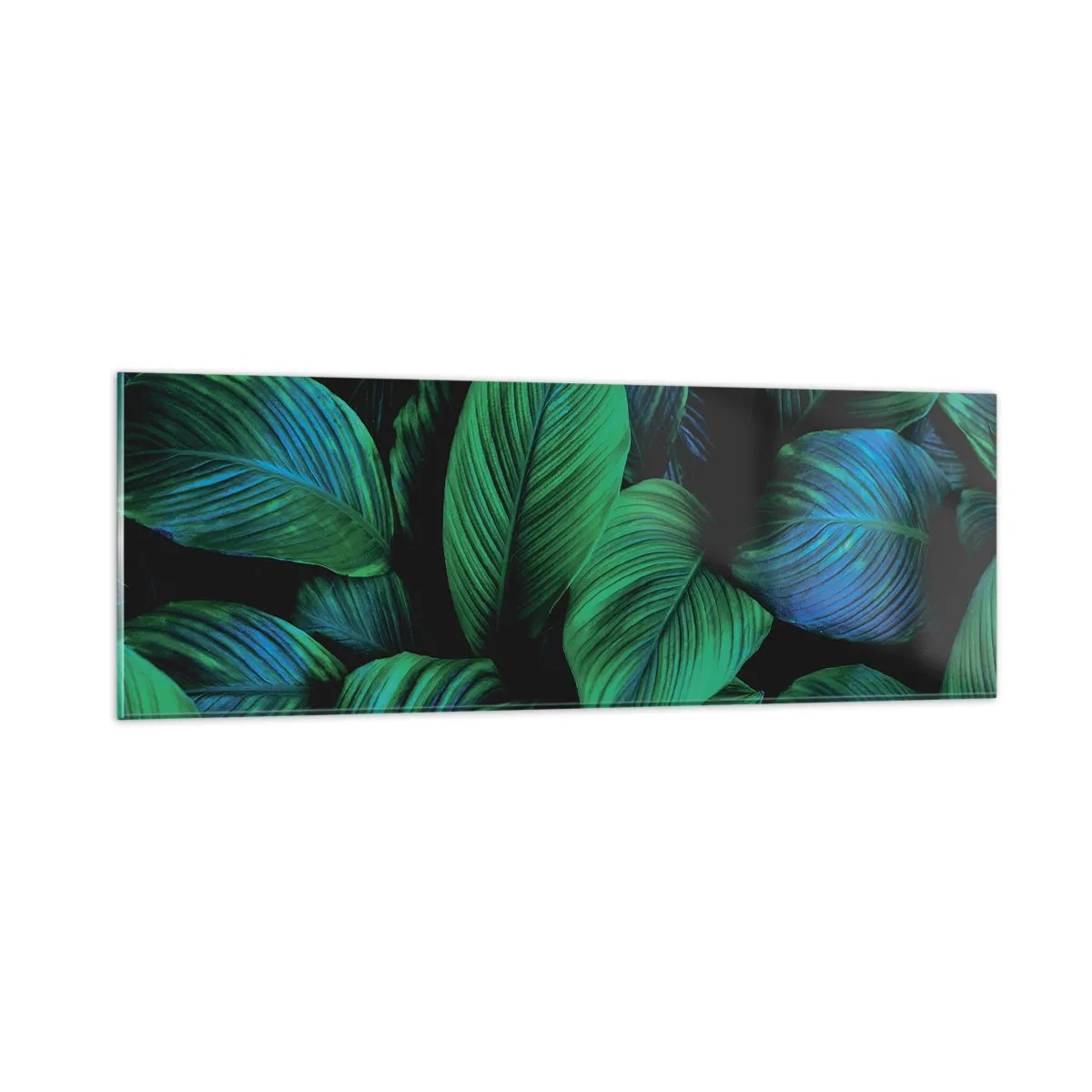 Quadro em vidro - Na multidão verde - 90x30 cm