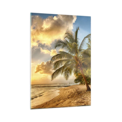 Quadro em vidro - Eterno verão, férias eternas - 50x70 cm