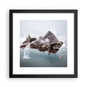 Pôster com moldura preta - Pelos olhos de um surrealista - 30x30 cm