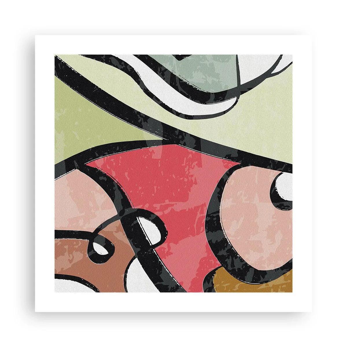 Pôster - Piruetas entre cores - 50x50 cm