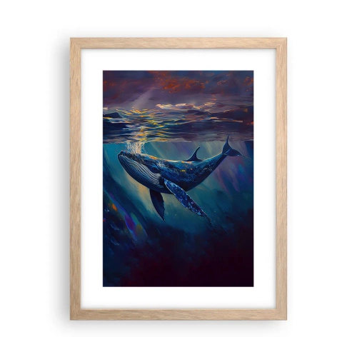 Pôster com moldura de carvalho claro - Bem vindo ao meu mundo - 30x40 cm