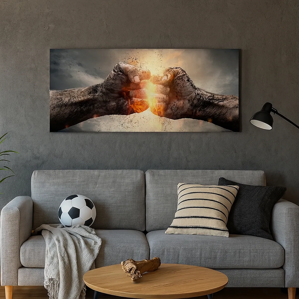 Quadro em tela - Prepare-se para a luta - 30x30 cm