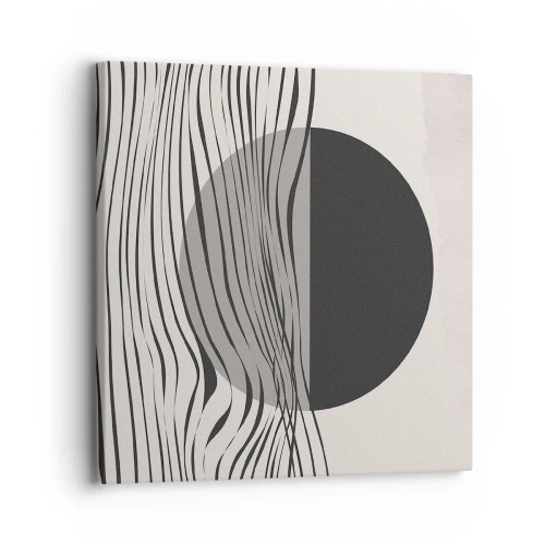 Quadro em tela - Composição da metade - 30x30 cm