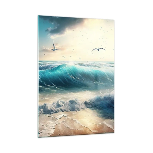 Quadro em vidro - Cantarola apenas para si - 50x70 cm