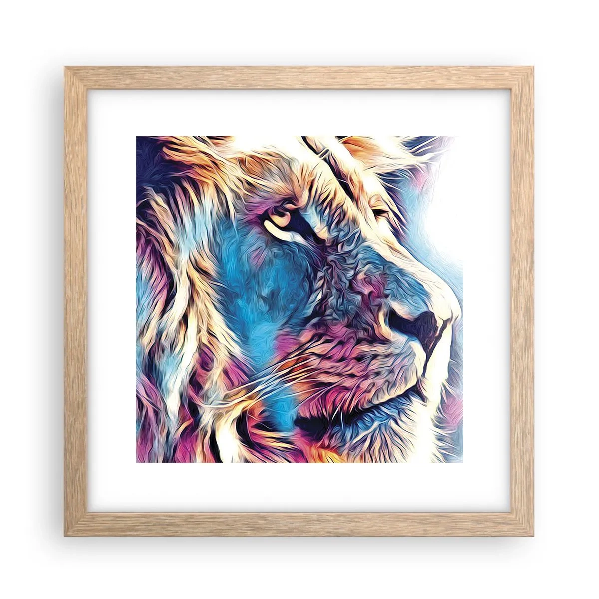 Pôster com moldura de carvalho claro - A sabedoria da natureza - 30x30 cm