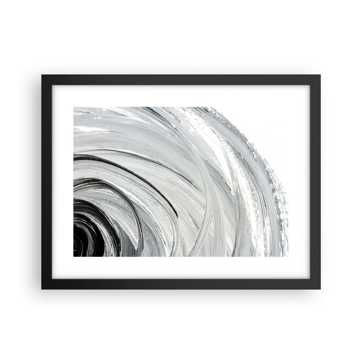 Pôster com moldura preta - Composição orbital - 40x30 cm
