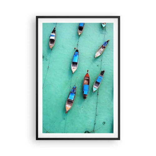 Pôster com moldura preta - Na alegre expectativa - 61x91 cm