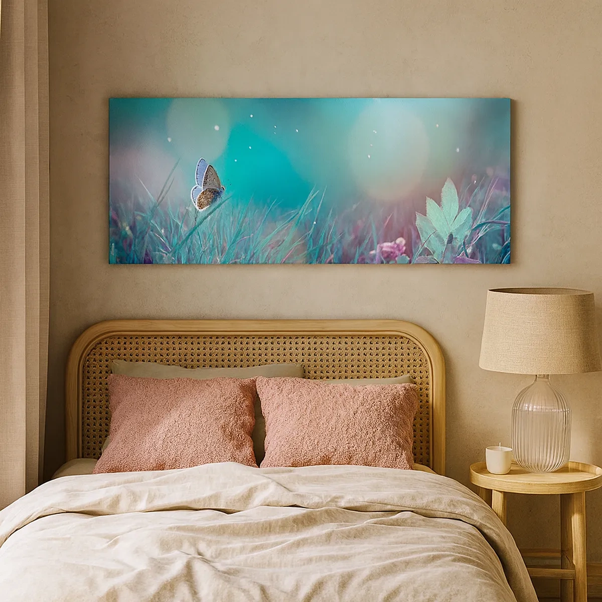 Quadro em tela - A vida secreta do prado - 30x30 cm