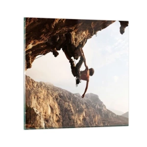 Quadro em vidro - O mundo encolhido num punhado de rochas - 30x30 cm