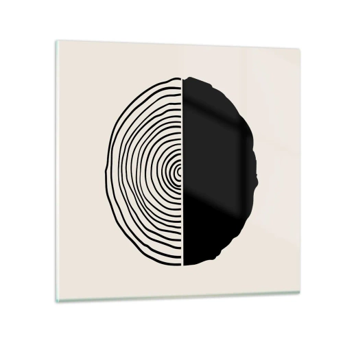 Quadro em vidro - Meio a meio - 70x70 cm