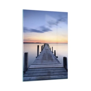 Quadro em vidro - A calma de um crepúsculo sereno - 50x70 cm