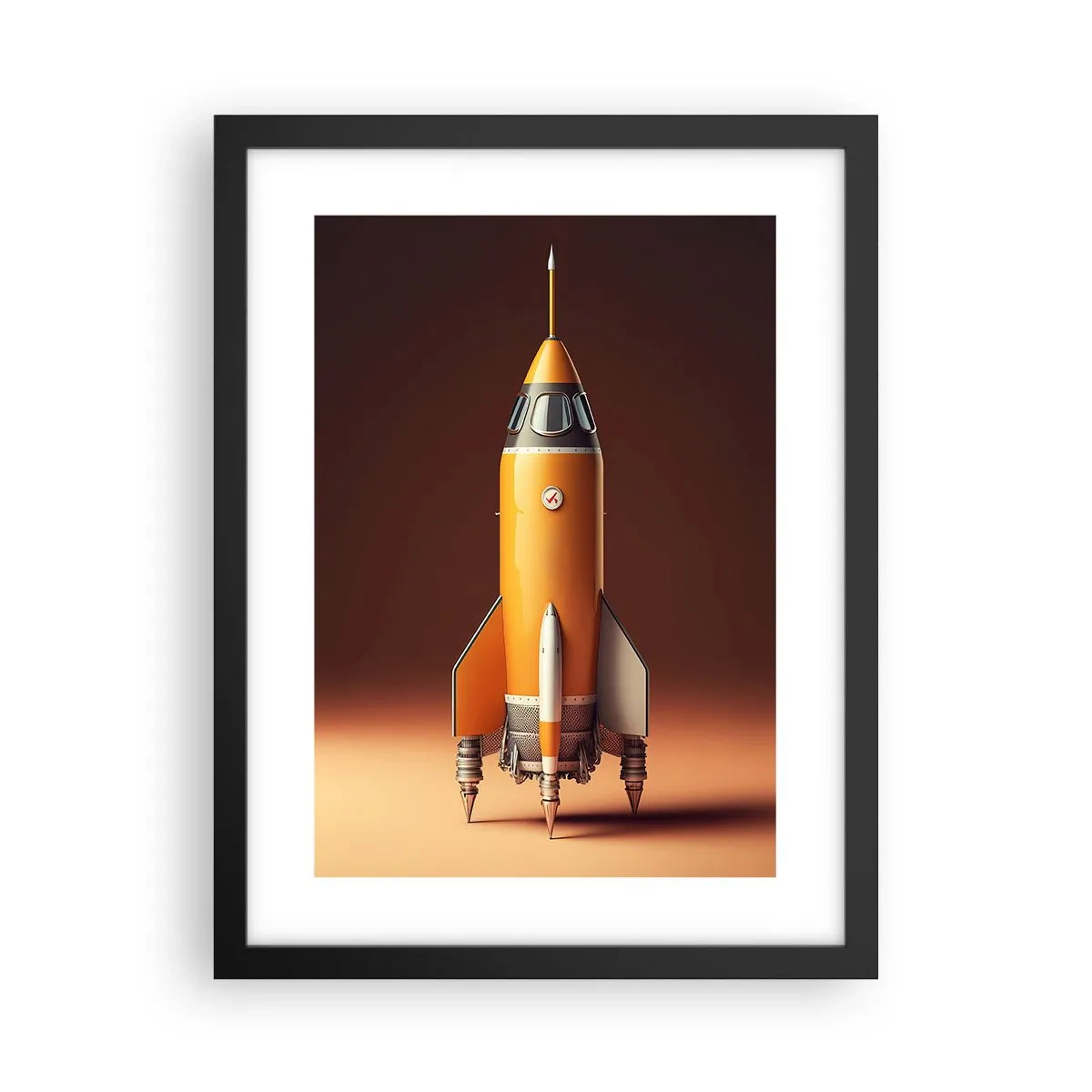 Pôster com moldura preta - Tudo começa com um sonho - 30x40 cm