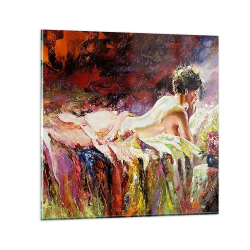 Quadro em vidro - Vênus pensativa - 70x70 cm