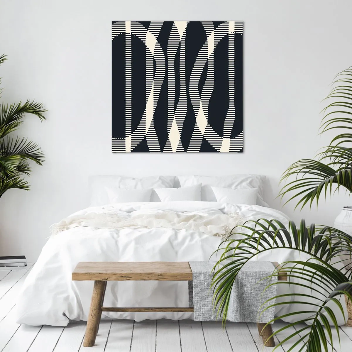 Quadro em tela - Uma tentativa de quebrar a escuridão - 70x70 cm