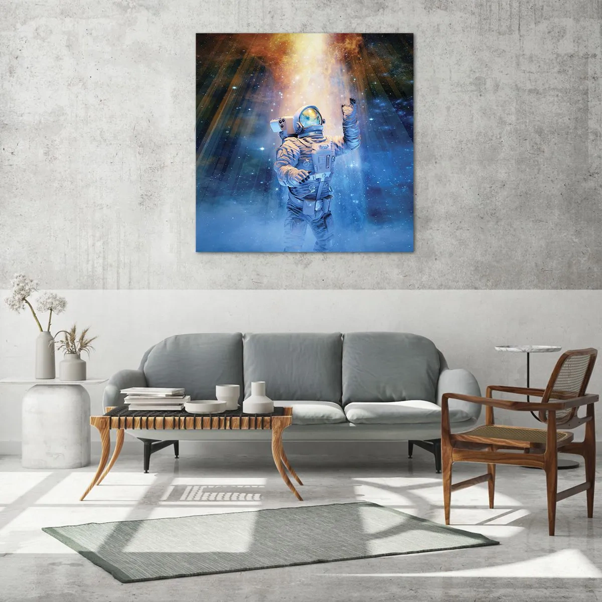 Quadro em vidro - Finalmente chegamos - 60x60 cm