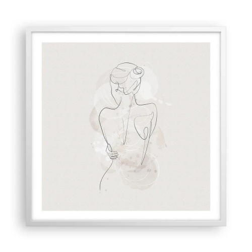 Pôster em moldura branca - Como um instrumento sensível - 60x60 cm