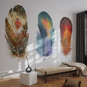 Papel de Parede Standard Eco - Rituais, ritos, mistérios - Pena de ave, Pássaro, Abstração - 200x140 cm