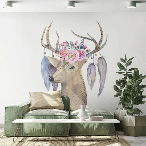 Papel de Parede Standard Eco - Guia da alma - delicado, inocente - Abstração, Animais, Cervo - 450x315 cm