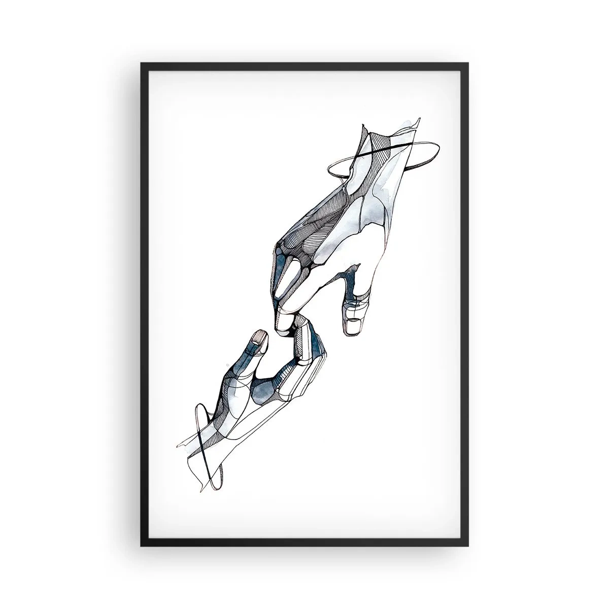 Pôster com moldura preta - Um bom gesto - 61x91 cm