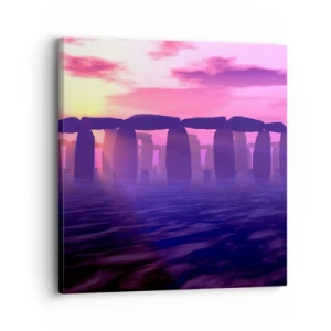 Quadro em tela - O mistério do amanhecer no nevoeiro - 30x30 cm