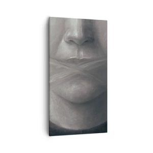 Quadro em tela - Nem uma palavra - 55x100 cm