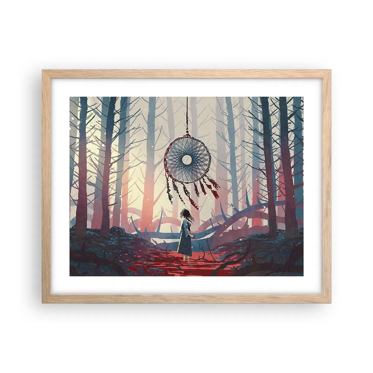 Pôster com moldura de carvalho claro - O ritual secreto da felicidade - 50x40 cm