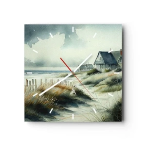 Relógio de parede - Relógio em vidro - Longe da agitação - 40x40 cm