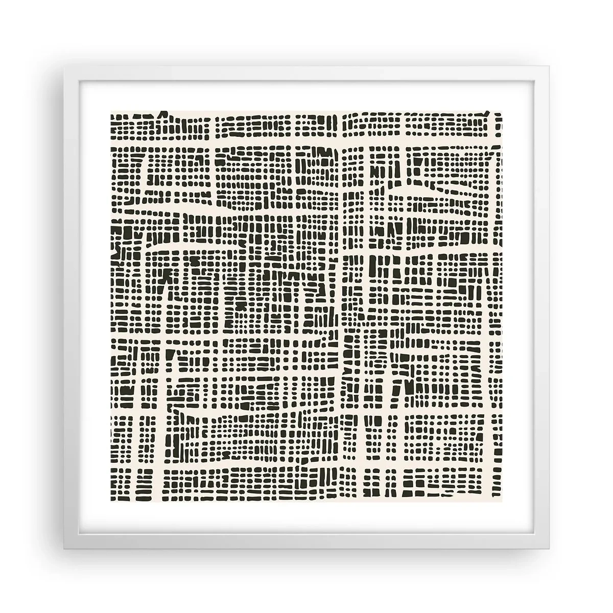 Pôster em moldura branca - Uma composição tecida - 50x50 cm