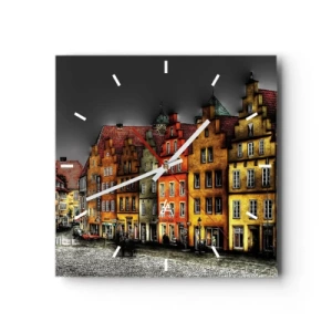 Relógio de parede - Relógio em vidro - Falta apenas uma carruagem encantada - 40x40 cm