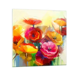 Quadro em vidro - Não só vermelho - 30x30 cm