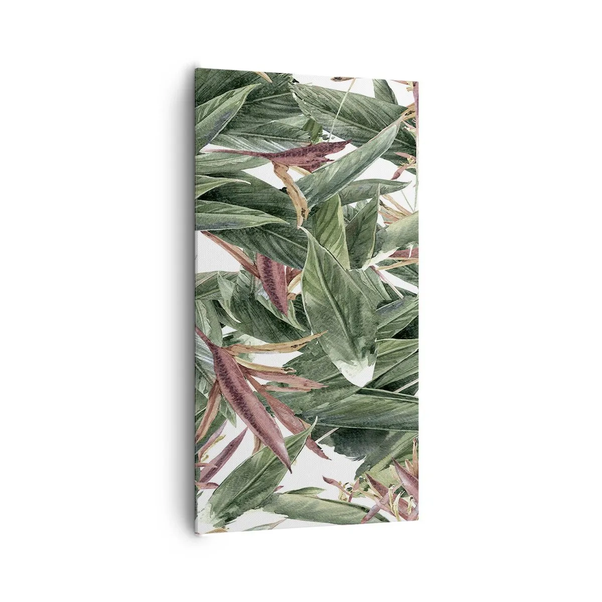 Quadro em tela - Matagal esmeralda-lilás - 65x120 cm