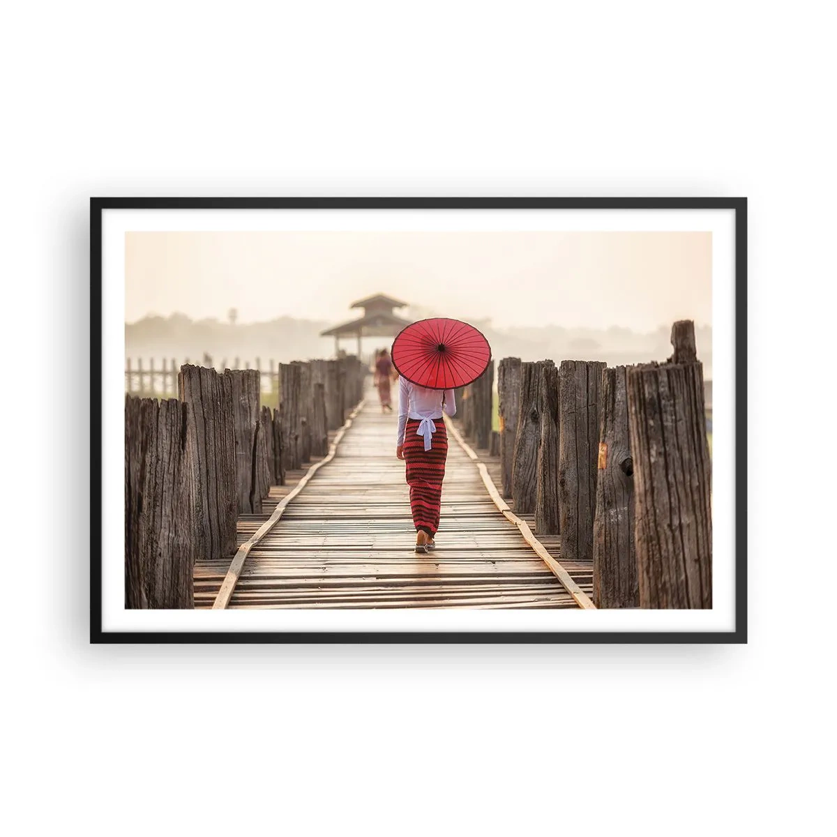 Pôster com moldura preta - Na ponte velha - 91x61 cm
