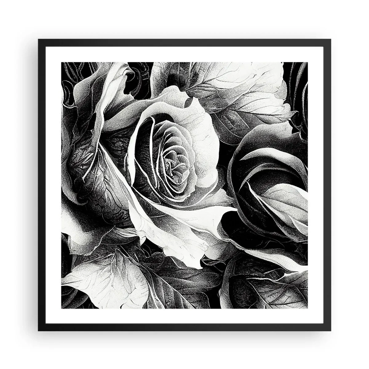 Pôster com moldura preta - Sempre uma rainha - 60x60 cm