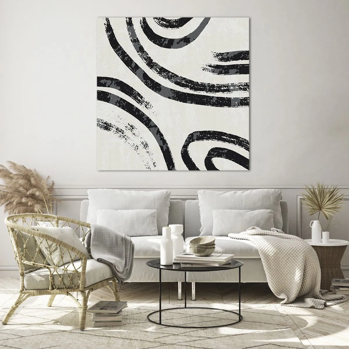 Quadro em vidro - Meio parado - 70x70 cm