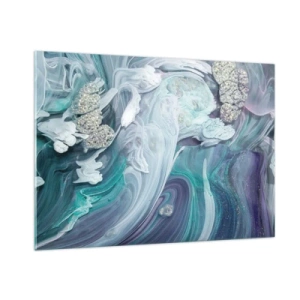 Quadro em vidro - Correntes de azul - 100x70 cm