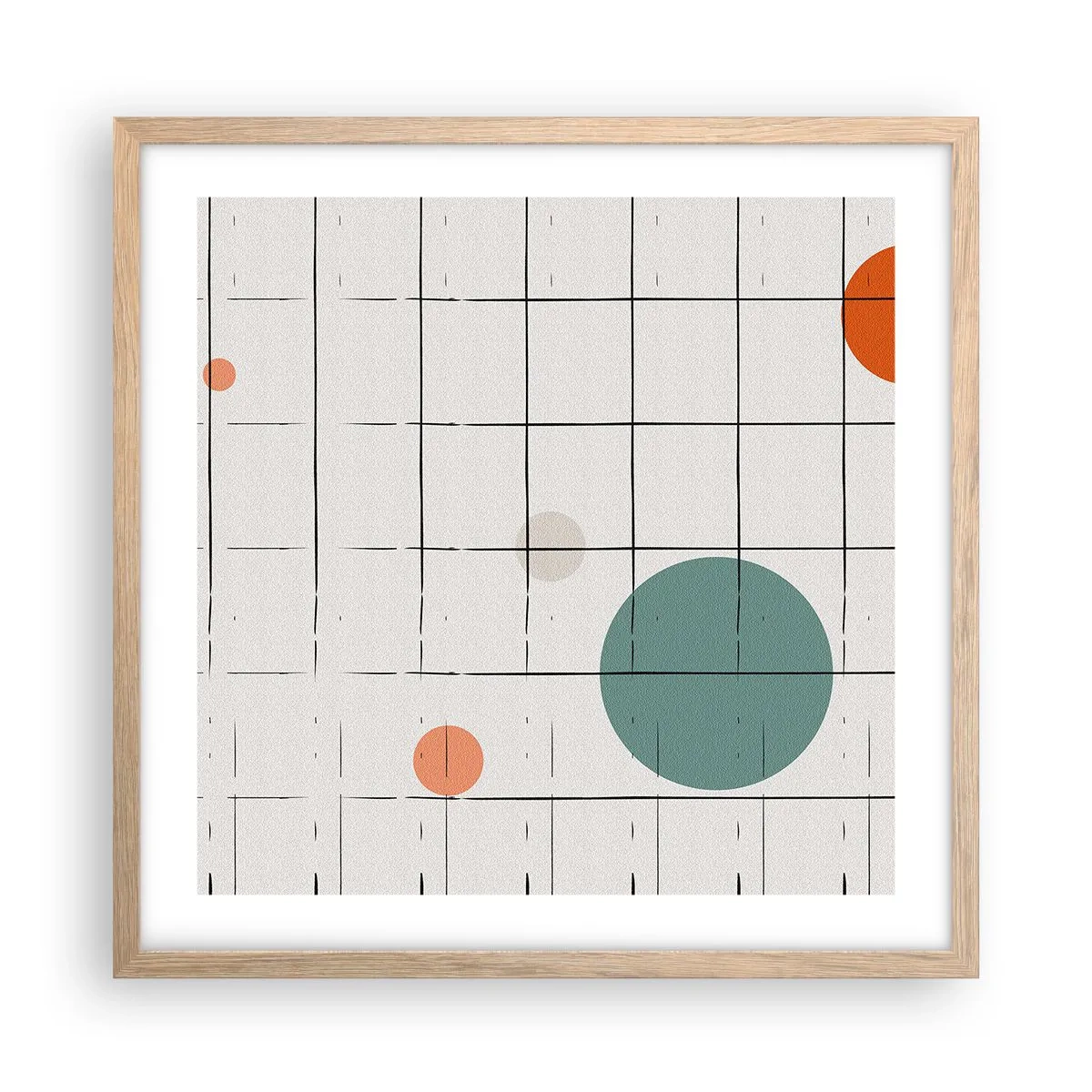Pôster com moldura de carvalho claro - Encurralado. Nós ou eles? - 50x50 cm