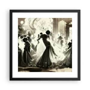 Pôster com moldura preta - O grande baile de máscaras - 40x40 cm