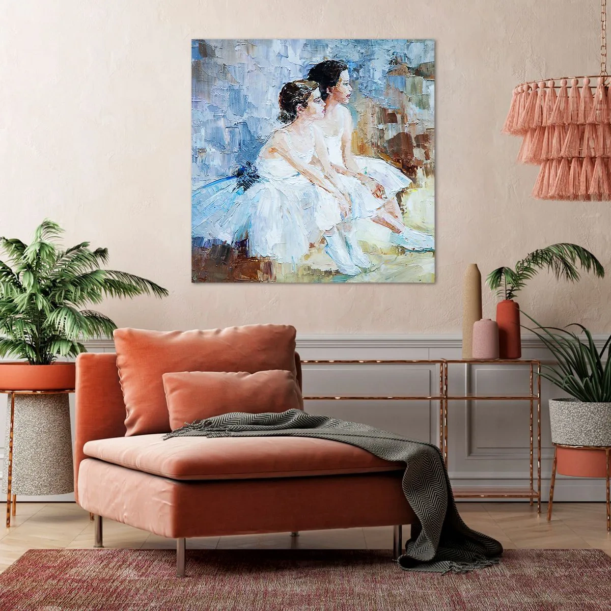 Quadro em tela - O descanso dos jovens cisnes - 40x40 cm