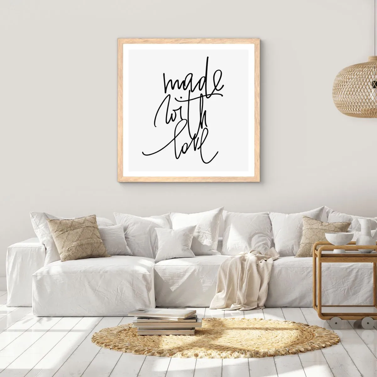 Pôster com moldura de carvalho claro - A melhor marca - 60x60 cm