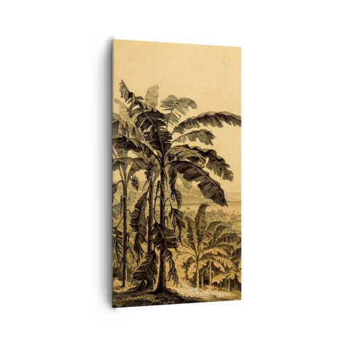 Quadro em tela - num clima colonial - 65x120 cm