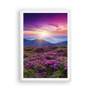 Pôster em moldura branca - Campo cheiroso - 70x100 cm