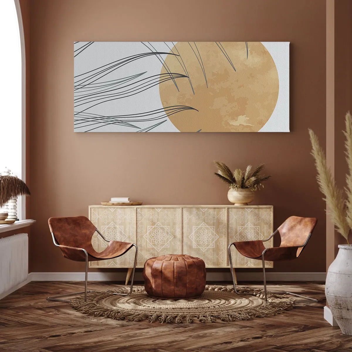 Quadro em tela - Sempre em direção ao sol - 100x40 cm
