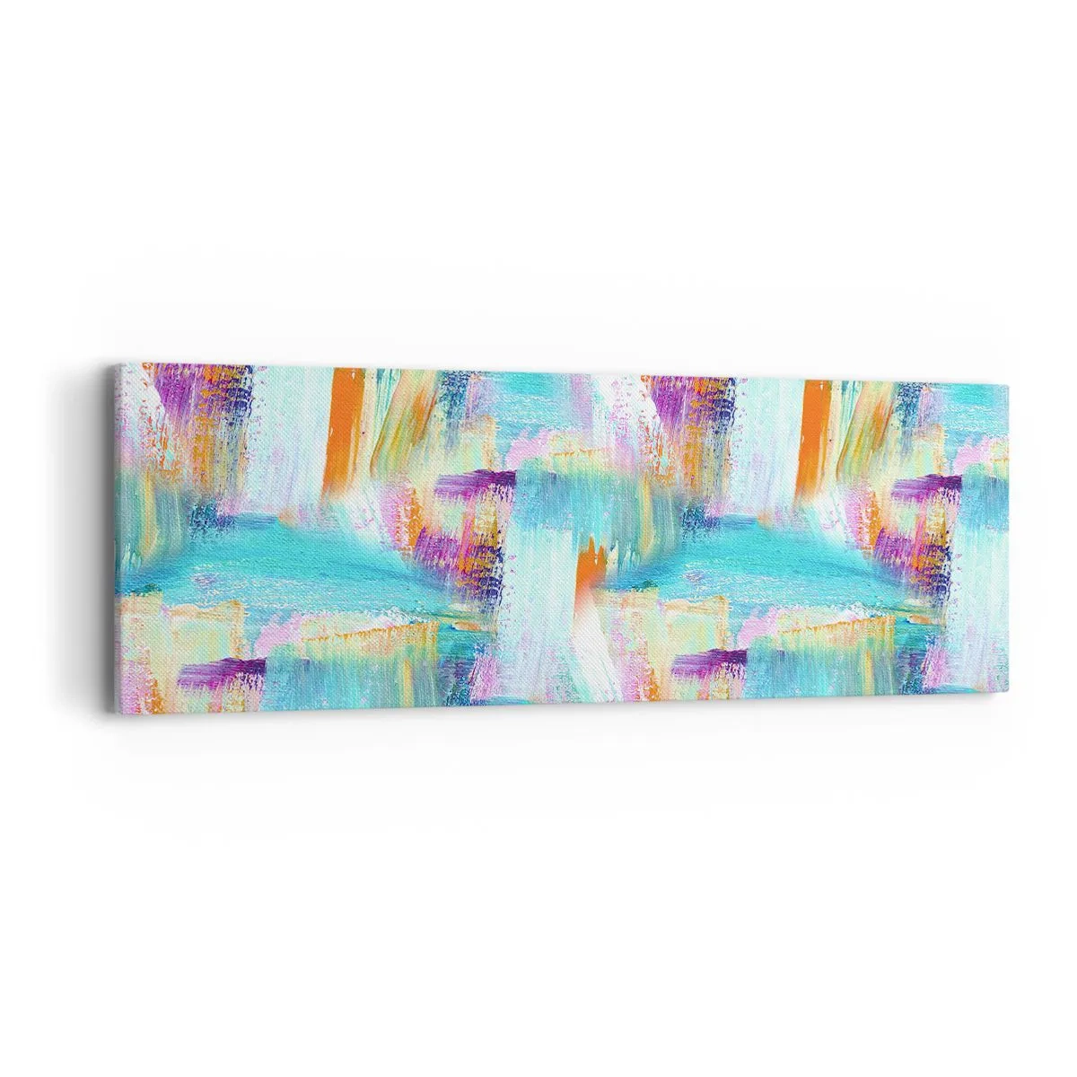 Quadro em tela - Uma alegre coposição de camadas - 90x30 cm