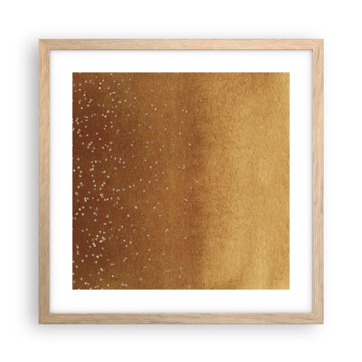 Pôster com moldura de carvalho claro - O nascimento da luz - 40x40 cm