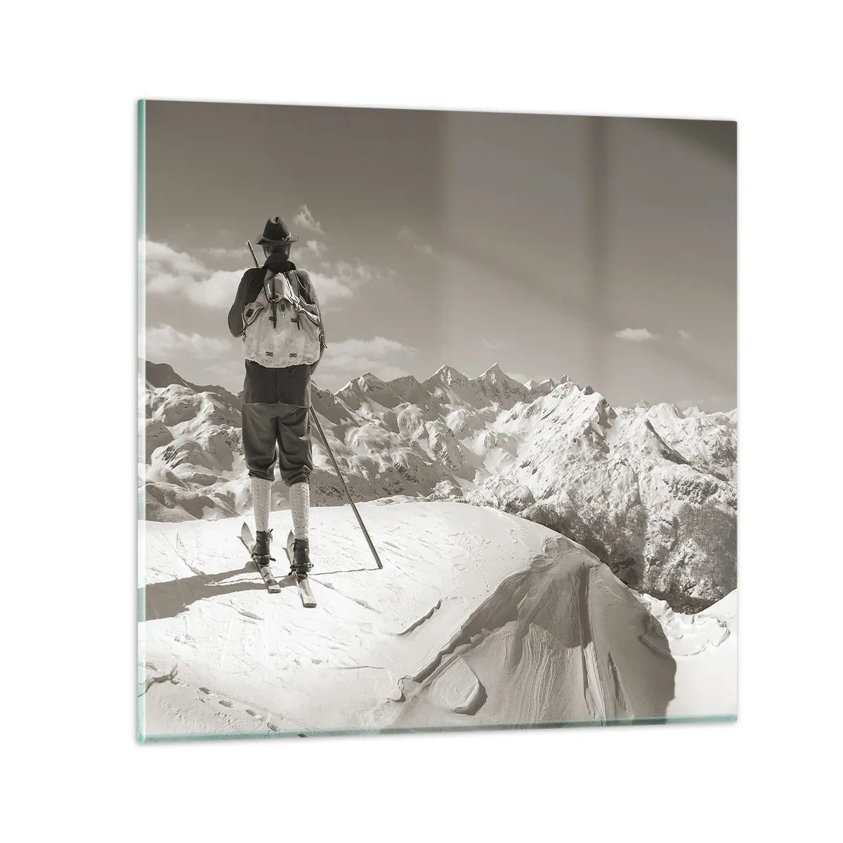 Quadro em vidro - E as montanhas são as mesmas - 60x60 cm